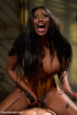 Sexy ebony with lusty butt enjoys fucking hot man fleshy dick until he
