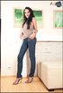 Alluring curly brunette entices with her meaty soles and long toes