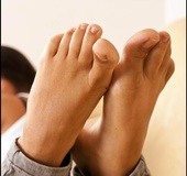 Cute and innocent temptress allures with her hot virgin toes