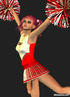 Sexy 3D cheerleader shemale dancing in dress
