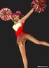 Sexy 3D cheerleader shemale dancing in dress
