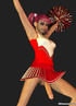 Sexy 3D cheerleader shemale dancing in dress