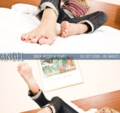 A goddess beckoning for your love of her sole and toes