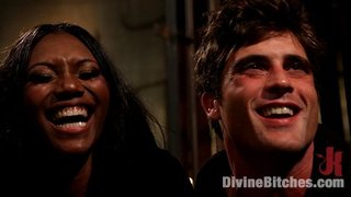 ebony domina fucks stud