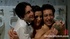 Tattooed stud fucked by hottie in strapon during threesome