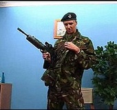 Blonde military gal undresses to satisfy her lust