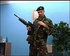 Blonde military gal undresses to satisfy her lust