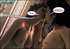 Lustful encounter between a gorgeous blond and a sizzling couple in a