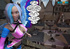 Beautiful ponytailed girl wants to be pleased by a rough machine