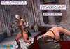 Two stunning warriors decide it is better to make love than war