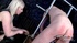 Hot naughty brunette spanks a guy’s butt with whips until it turns pink