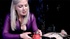 Guys dick and balls gets teased and strapped by naughty chick in purple