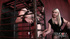 Happy naughty blonde subdues guy in cage milking his dick and he licks