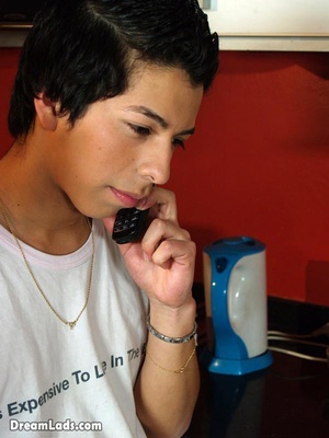 Cute wild teen homo boy invites friend by phone and for erotic sexual games - XXXonXXX - Pic 2