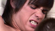 Two nice teen gay models performing crazy cock sucking shots front of camera
