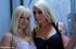 Two hot blondes enjoy hot pain sweet domination with tying, fingering