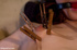 Painful tying up plus lesbian fingering and strap-on cock fucking action