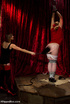 Tied cute girl gets spanked, licked and fucked hard with big dildo hardcore