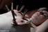 Lesbian gets pegged, tied up and fucked hard with big long dick pole