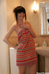 Sizzling hot teen blond girl removes towel,taking bubble bath and body