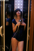 Blue top wearing slutty erotic teen babe uncovered yummy boobs and taking