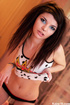 Horny beautiful teen emo girl teasing and topless body to expose juicy