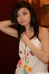 Flower loving sweet young blode girl taking different nice teasy shot