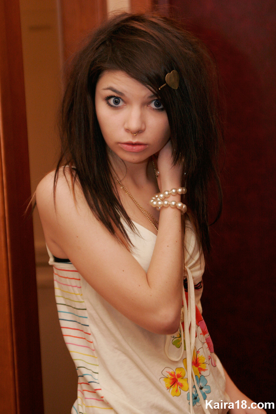 Flower loving sweet young blode girl taking different nice teasy shot with flower - XXXonXXX - Pic 5