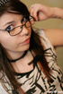 So sweet lovely young juicy blonde  soft teases with glasses and mobile