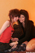 Two hot crazy young lesbian girl's performing soft domination play on