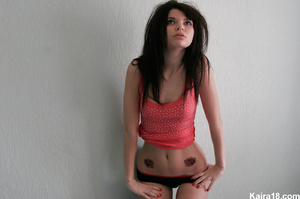Crazy young dirty slut showing her new tattos and uncovers farm naked body - XXXonXXX - Pic 5
