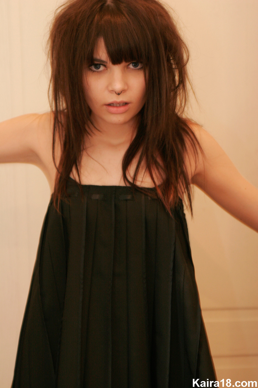 Black lingerie hot teen smoking girl erotic strip teases to show juicy body - XXXonXXX - Pic 4