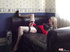 Horny crossdresser takes two big dicks in mouth same time for more cum