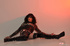 Male chick looking real hot and bitchy in black boots and leotard top