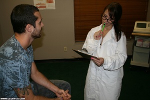 Dirty cute horny nurse helps patient rel - Picture 1