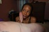Ebony teen gets rewarded with a big shower of jizz after jerking white