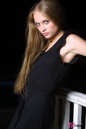 Rapanzel in the act in her seducing black dress elegantly seducive long hair - XXXonXXX - Pic 1