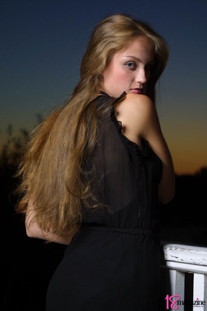 Rapanzel in the act in her seducing black dress elegantly seducive long hair - XXXonXXX - Pic 3
