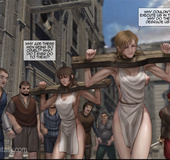 Poor enslaved girls in boots tortured with water and whipped