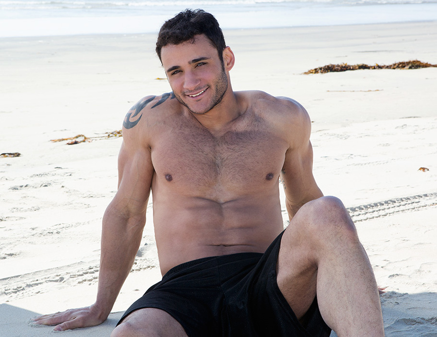 Handsome brunette gay loves posing on cam n - XXX Dessert - Picture 3