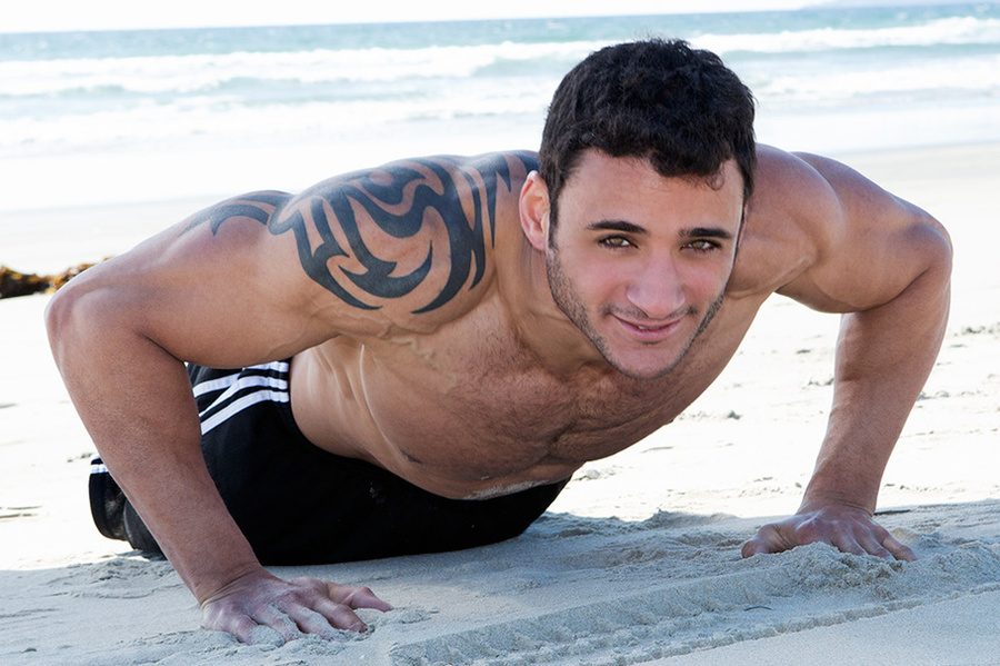 Handsome brunette gay loves posing on cam n - XXX Dessert - Picture 4