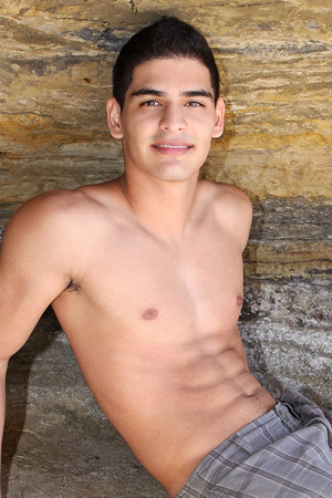 Handsome latino guy posing for gay magaz - Picture 6