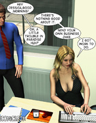 Busty 3d chick fucking with her colleague lover