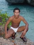 Lascivious latino twink is proud to show off his large uncut ultimate