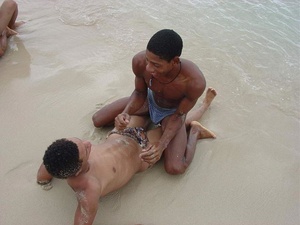 A group of hot and spicy latino twinks form a four-way ass banging, cock sucking fuckfest and along the shores of a beach - XXXonXXX - Pic 8