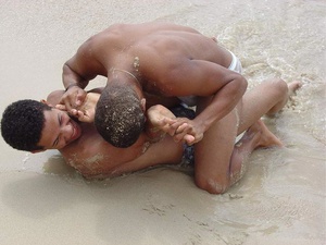 A group of hot and spicy latino twinks form a four-way ass banging, cock sucking fuckfest and along the shores of a beach - Picture 14