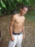 A lusty dark latino twink showing a very lean young body but very large