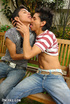 Two lusty latino twinks decide to do each other in the garden with lots