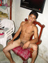 Already aroused dark skinned latino twink spreads his legs to show a nice