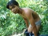 Horny young Asian gay wanks off by local river and spills jizz on himself
